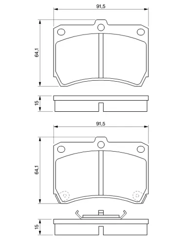 Bremsbelagsatz, Scheibenbremse BOSCH 0 986 460 390 Bild Bremsbelagsatz, Scheibenbremse BOSCH 0 986 460 390