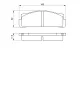 Bremsbelagsatz, Scheibenbremse BOSCH 0 986 460 736 Bild Bremsbelagsatz, Scheibenbremse BOSCH 0 986 460 736