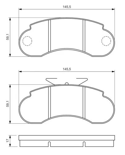 Bremsbelagsatz, Scheibenbremse Vorderachse BOSCH 0 986 460 947 Bild Bremsbelagsatz, Scheibenbremse Vorderachse BOSCH 0 986 460 947