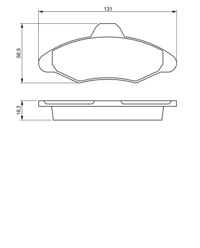 Bremsbelagsatz, Scheibenbremse Vorderachse BOSCH 0 986 460 949 Bild Bremsbelagsatz, Scheibenbremse Vorderachse BOSCH 0 986 460 949