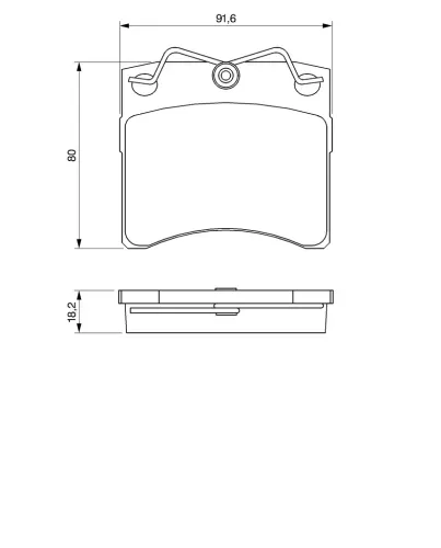 Bremsbelagsatz, Scheibenbremse BOSCH 0 986 460 954 Bild Bremsbelagsatz, Scheibenbremse BOSCH 0 986 460 954