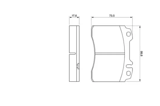 Bremsbelagsatz, Scheibenbremse BOSCH 0 986 460 966 Bild Bremsbelagsatz, Scheibenbremse BOSCH 0 986 460 966