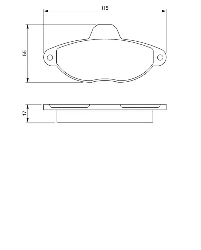 Bremsbelagsatz, Scheibenbremse Vorderachse BOSCH 0 986 460 968 Bild Bremsbelagsatz, Scheibenbremse Vorderachse BOSCH 0 986 460 968