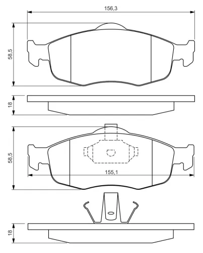 Bremsbelagsatz, Scheibenbremse BOSCH 0 986 460 969 Bild Bremsbelagsatz, Scheibenbremse BOSCH 0 986 460 969