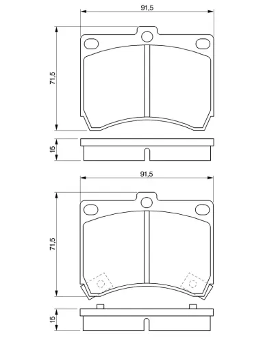 Bremsbelagsatz, Scheibenbremse Vorderachse BOSCH 0 986 460 974 Bild Bremsbelagsatz, Scheibenbremse Vorderachse BOSCH 0 986 460 974
