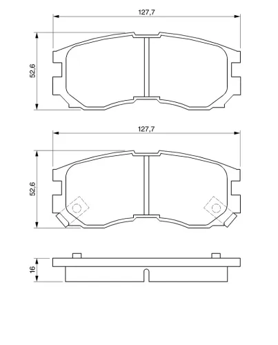 Bremsbelagsatz, Scheibenbremse BOSCH 0 986 460 979 Bild Bremsbelagsatz, Scheibenbremse BOSCH 0 986 460 979