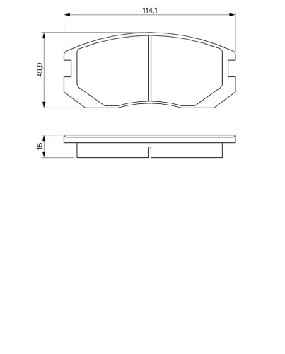 Bremsbelagsatz, Scheibenbremse BOSCH 0 986 460 980 Bild Bremsbelagsatz, Scheibenbremse BOSCH 0 986 460 980