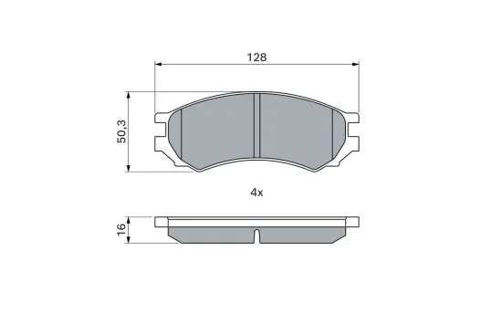 Bremsbelagsatz, Scheibenbremse Vorderachse BOSCH 0 986 460 981 Bild Bremsbelagsatz, Scheibenbremse Vorderachse BOSCH 0 986 460 981