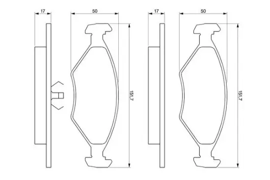 Bremsbelagsatz, Scheibenbremse Vorderachse BOSCH 0 986 460 986 Bild Bremsbelagsatz, Scheibenbremse Vorderachse BOSCH 0 986 460 986