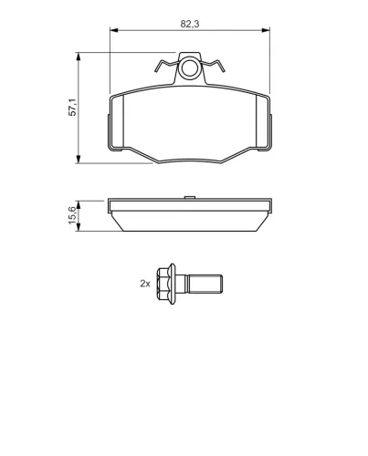 Bremsbelagsatz, Scheibenbremse Hinterachse BOSCH 0 986 460 993 Bild Bremsbelagsatz, Scheibenbremse Hinterachse BOSCH 0 986 460 993