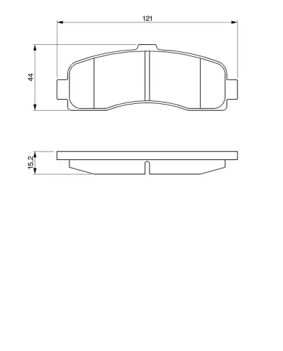 Bremsbelagsatz, Scheibenbremse BOSCH 0 986 461 122 Bild Bremsbelagsatz, Scheibenbremse BOSCH 0 986 461 122