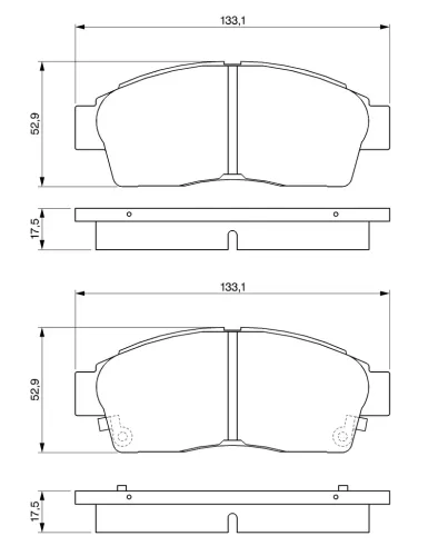 Bremsbelagsatz, Scheibenbremse BOSCH 0 986 461 123 Bild Bremsbelagsatz, Scheibenbremse BOSCH 0 986 461 123