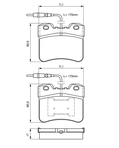 Bremsbelagsatz, Scheibenbremse BOSCH 0 986 461 130 Bild Bremsbelagsatz, Scheibenbremse BOSCH 0 986 461 130