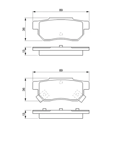 Bremsbelagsatz, Scheibenbremse Hinterachse BOSCH 0 986 461 131 Bild Bremsbelagsatz, Scheibenbremse Hinterachse BOSCH 0 986 461 131