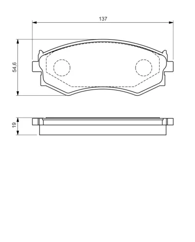 Bremsbelagsatz, Scheibenbremse Vorderachse BOSCH 0 986 461 139 Bild Bremsbelagsatz, Scheibenbremse Vorderachse BOSCH 0 986 461 139