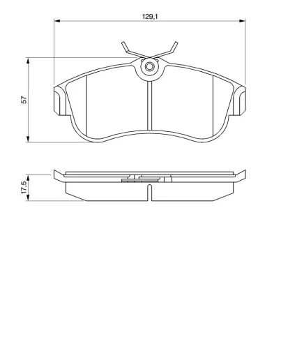 Bremsbelagsatz, Scheibenbremse BOSCH 0 986 461 147 Bild Bremsbelagsatz, Scheibenbremse BOSCH 0 986 461 147
