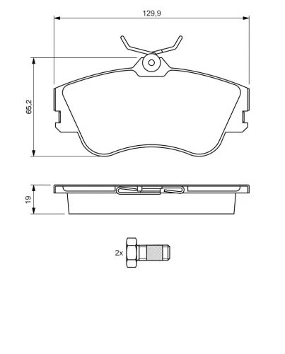 Bremsbelagsatz, Scheibenbremse BOSCH 0 986 461 753 Bild Bremsbelagsatz, Scheibenbremse BOSCH 0 986 461 753
