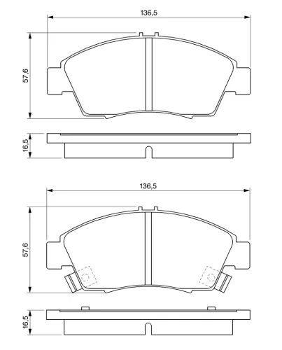 Bremsbelagsatz, Scheibenbremse Vorderachse BOSCH 0 986 461 759 Bild Bremsbelagsatz, Scheibenbremse Vorderachse BOSCH 0 986 461 759