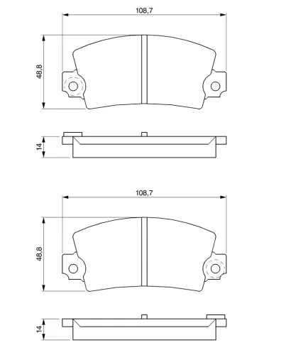 Bremsbelagsatz, Scheibenbremse Hinterachse BOSCH 0 986 463 490 Bild Bremsbelagsatz, Scheibenbremse Hinterachse BOSCH 0 986 463 490