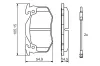 Bremsbelagsatz, Scheibenbremse BOSCH 0 986 466 346 Bild Bremsbelagsatz, Scheibenbremse BOSCH 0 986 466 346