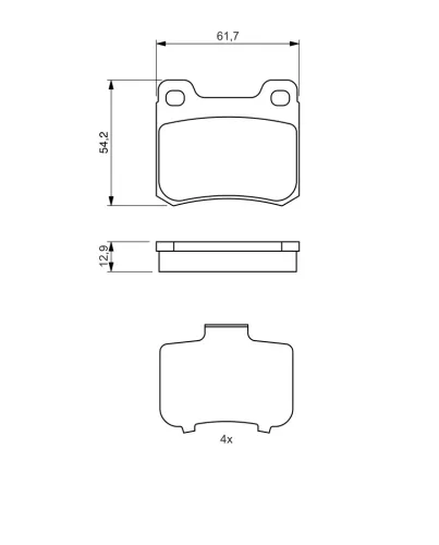 Bremsbelagsatz, Scheibenbremse BOSCH 0 986 466 874 Bild Bremsbelagsatz, Scheibenbremse BOSCH 0 986 466 874