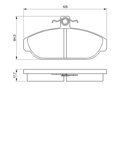 Bremsbelagsatz, Scheibenbremse BOSCH 0 986 467 400 Bild Bremsbelagsatz, Scheibenbremse BOSCH 0 986 467 400