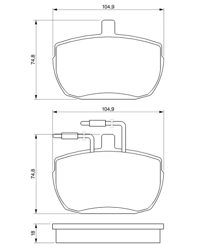 Bremsbelagsatz, Scheibenbremse BOSCH 0 986 467 590 Bild Bremsbelagsatz, Scheibenbremse BOSCH 0 986 467 590