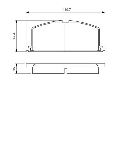 Bremsbelagsatz, Scheibenbremse BOSCH 0 986 468 701 Bild Bremsbelagsatz, Scheibenbremse BOSCH 0 986 468 701