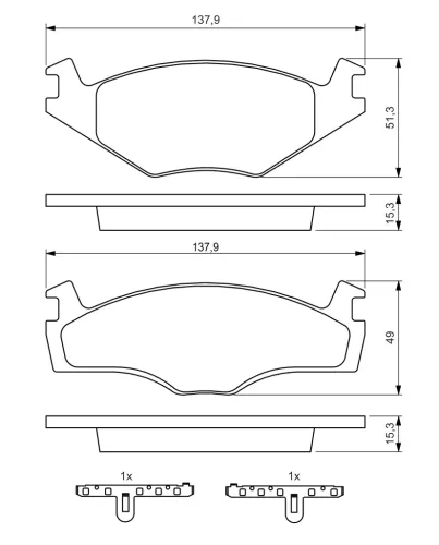 Bremsbelagsatz, Scheibenbremse BOSCH 0 986 468 871 Bild Bremsbelagsatz, Scheibenbremse BOSCH 0 986 468 871
