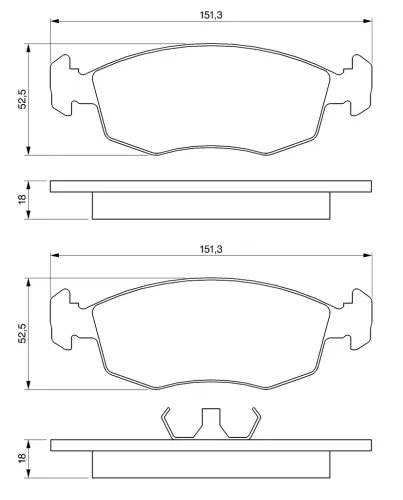 Bremsbelagsatz, Scheibenbremse BOSCH 0 986 469 070 Bild Bremsbelagsatz, Scheibenbremse BOSCH 0 986 469 070