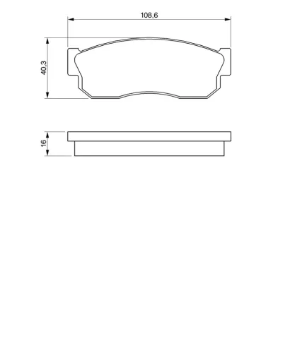 Bremsbelagsatz, Scheibenbremse Vorderachse BOSCH 0 986 469 580 Bild Bremsbelagsatz, Scheibenbremse Vorderachse BOSCH 0 986 469 580