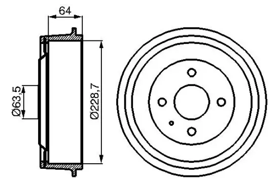 Bremstrommel Hinterachse BOSCH 0 986 477 012 Bild Bremstrommel Hinterachse BOSCH 0 986 477 012