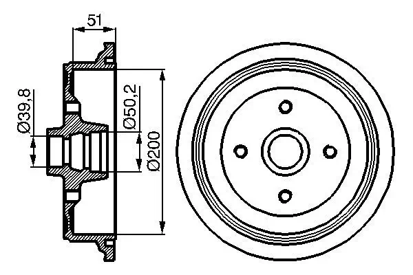 Bremstrommel BOSCH 0 986 477 016