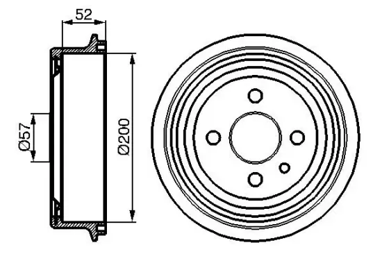 Bremstrommel Hinterachse BOSCH 0 986 477 018 Bild Bremstrommel Hinterachse BOSCH 0 986 477 018