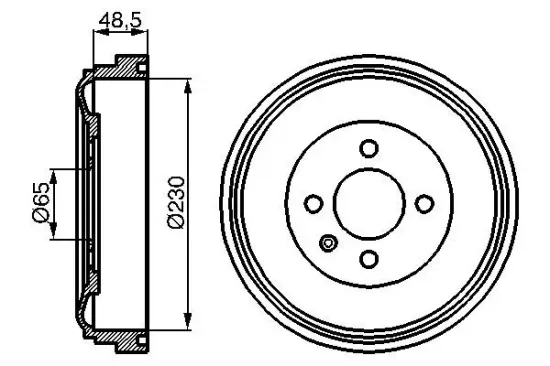 Bremstrommel Hinterachse BOSCH 0 986 477 036 Bild Bremstrommel Hinterachse BOSCH 0 986 477 036