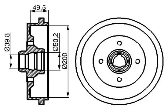 Bremstrommel BOSCH 0 986 477 041 Bild Bremstrommel BOSCH 0 986 477 041