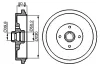 Bremstrommel Hinterachse BOSCH 0 986 477 042
