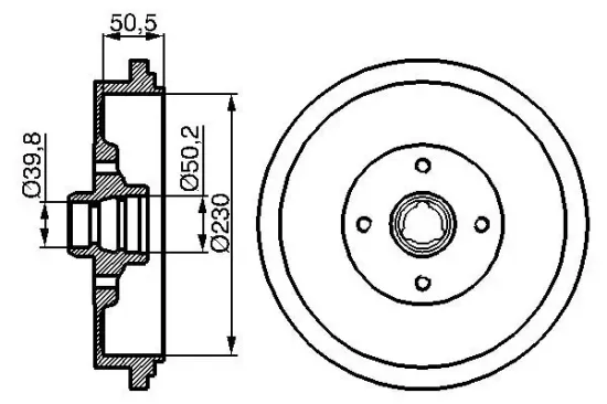 Bremstrommel Hinterachse BOSCH 0 986 477 042 Bild Bremstrommel Hinterachse BOSCH 0 986 477 042