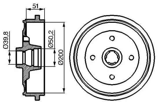 Bremstrommel BOSCH 0 986 477 053 Bild Bremstrommel BOSCH 0 986 477 053