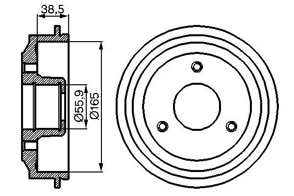 Bremstrommel BOSCH 0 986 477 066