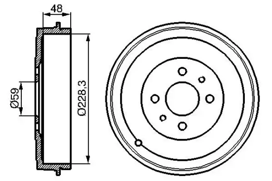 Bremstrommel Hinterachse BOSCH 0 986 477 088 Bild Bremstrommel Hinterachse BOSCH 0 986 477 088