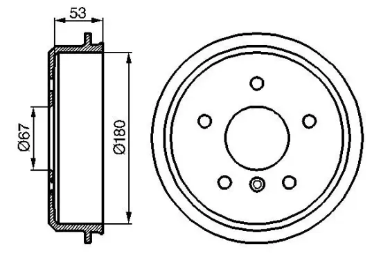 Bremstrommel Hinterachse BOSCH 0 986 477 096 Bild Bremstrommel Hinterachse BOSCH 0 986 477 096