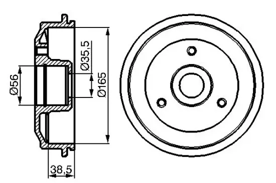 Bremstrommel Hinterachse BOSCH 0 986 477 118 Bild Bremstrommel Hinterachse BOSCH 0 986 477 118