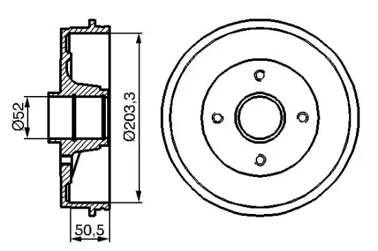 Bremstrommel Hinterachse BOSCH 0 986 477 120 Bild Bremstrommel Hinterachse BOSCH 0 986 477 120