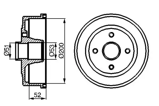 Bremstrommel Hinterachse BOSCH 0 986 477 135 Bild Bremstrommel Hinterachse BOSCH 0 986 477 135