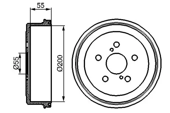 Bremstrommel Hinterachse BOSCH 0 986 477 139 Bild Bremstrommel Hinterachse BOSCH 0 986 477 139