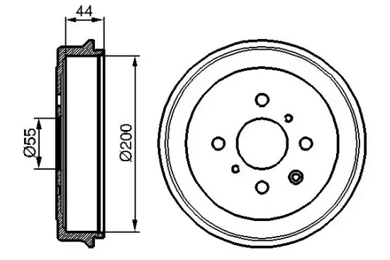 Bremstrommel Hinterachse BOSCH 0 986 477 148 Bild Bremstrommel Hinterachse BOSCH 0 986 477 148