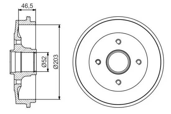 Bremstrommel Hinterachse BOSCH 0 986 477 184 Bild Bremstrommel Hinterachse BOSCH 0 986 477 184