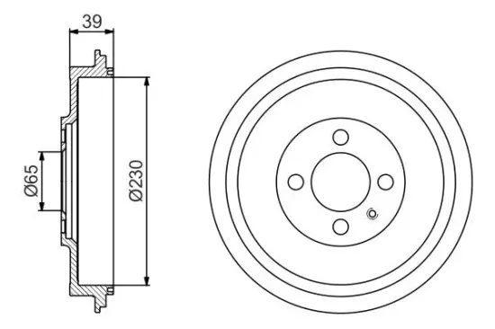 Bremstrommel Hinterachse BOSCH 0 986 477 194 Bild Bremstrommel Hinterachse BOSCH 0 986 477 194