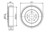 Bremstrommel Hinterachse BOSCH 0 986 477 291 Bild Bremstrommel Hinterachse BOSCH 0 986 477 291